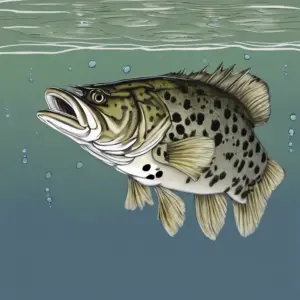Spotted Bass are similar to Largemouth but often found in clearer, faster-moving water.