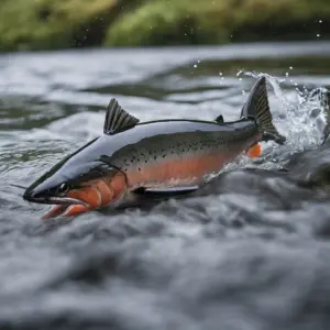A prized catch in rivers and open ocean, Salmon require specific techniques like trolling or fly fishing.